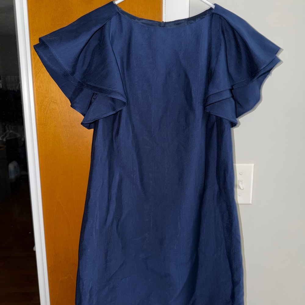 Trina Turk Navy Asymmetrical Dress
